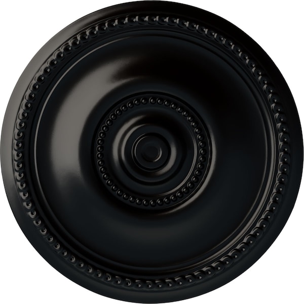 Ekena Millwork Raynor Ceiling Medallion (Fits Canopies up to 6"), Hand-Painted Jet Black, 20 5/8"OD x 1 3/8"P CM20BEBLF - main